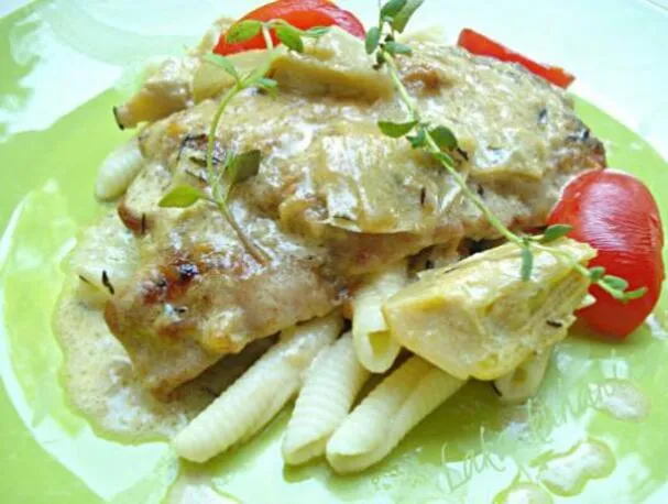 Kremalı soslu enginarlı midye